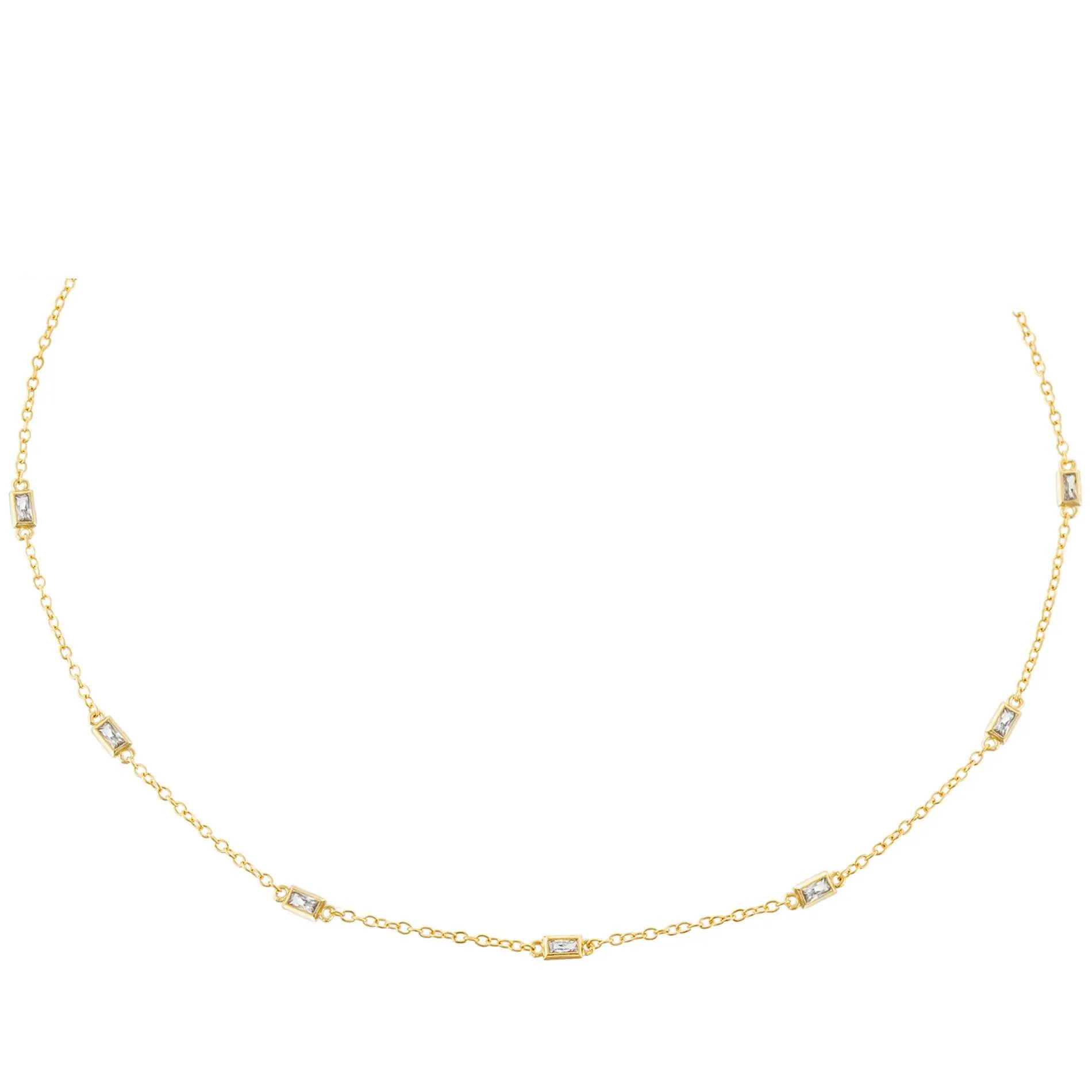 Baguette Stones Choker