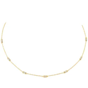 Baguette Stones Choker