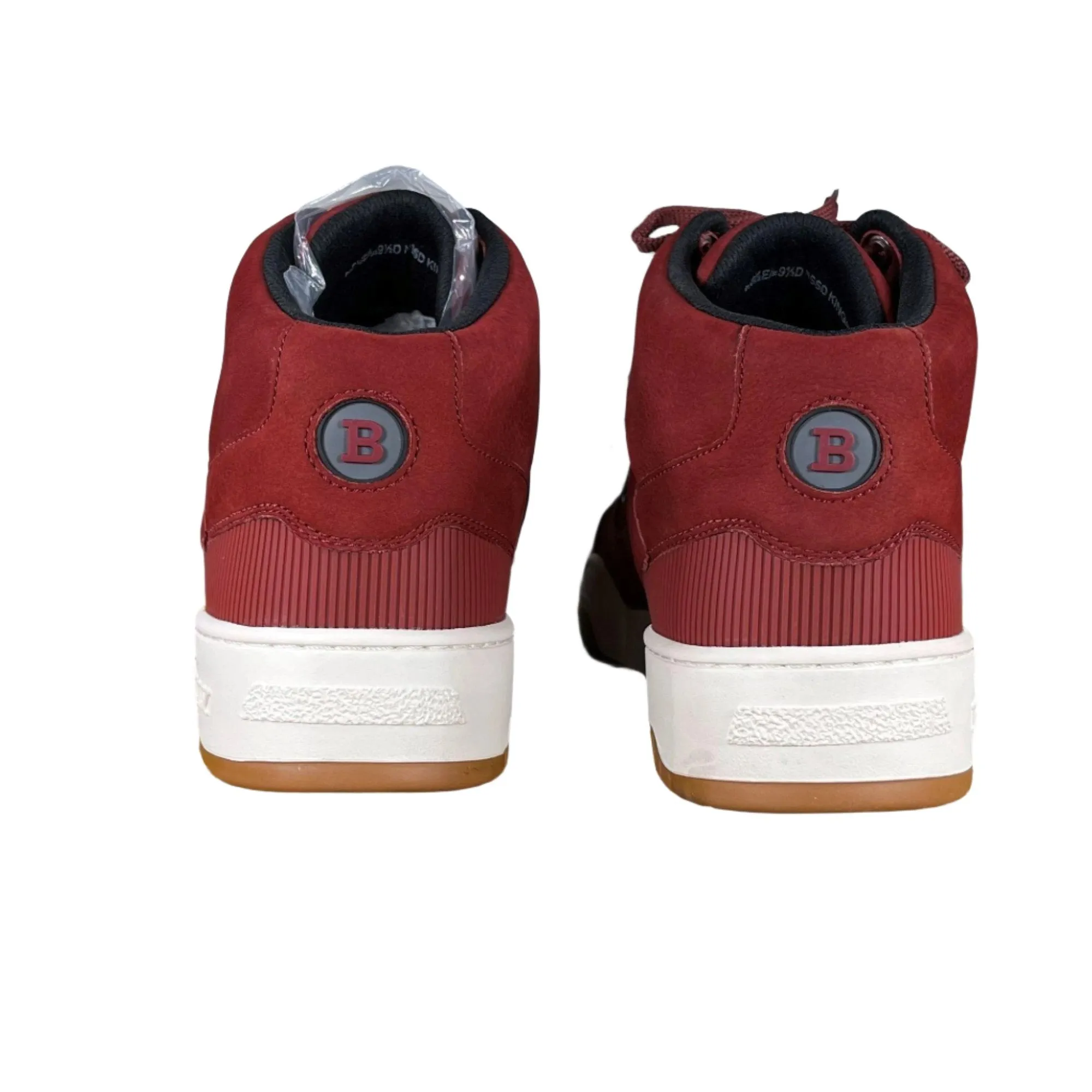 Bally King Red Leather High Top Sneakers