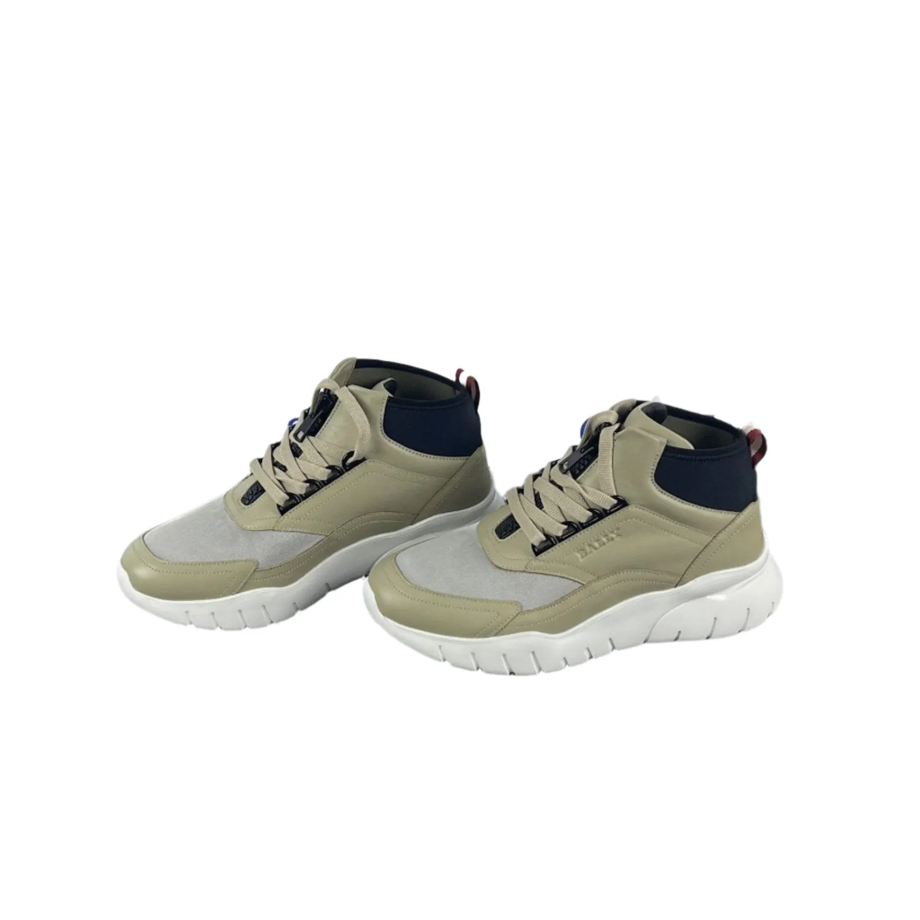 Bally Mens Biky Caillou Leather Sneakers