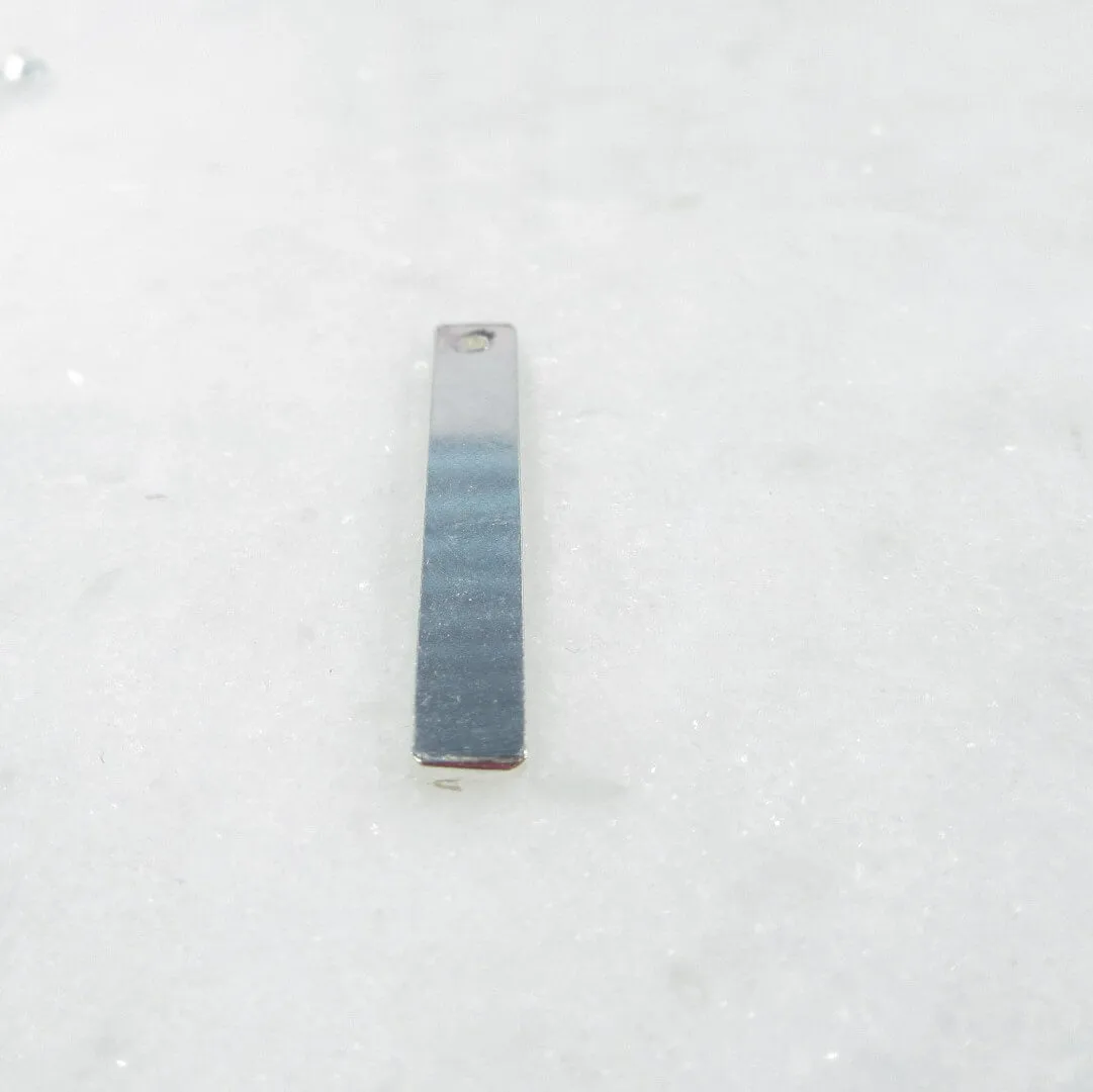 Bars Wide Flat Single Hole - 1 inch, 2 inch, 2mm, Your Choice of Metals