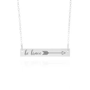 Be Brave Bar Necklace