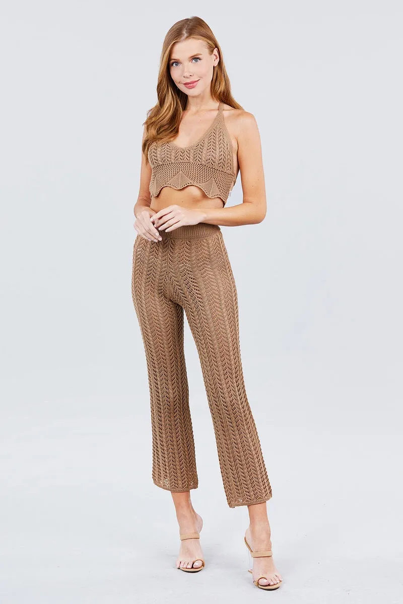 Beach Ready Knitted Cover up Pants