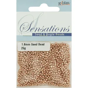 BEAD GLASS SEED ROSE GOLD 1.8MM 25G
