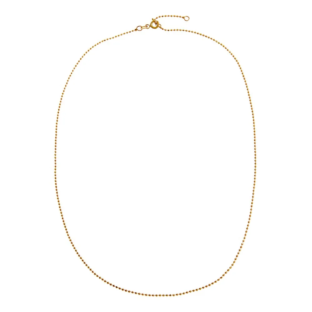 Beaded Chain Necklace 14K
