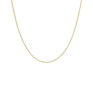 Beaded Chain Necklace 14K