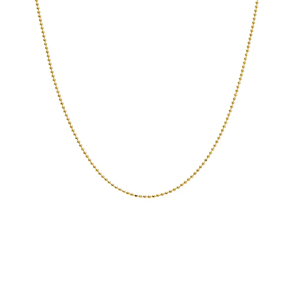 Beaded Chain Necklace 14K