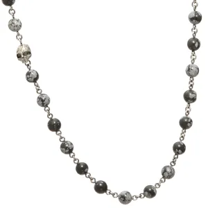 Beaded Obsidian Necklace
