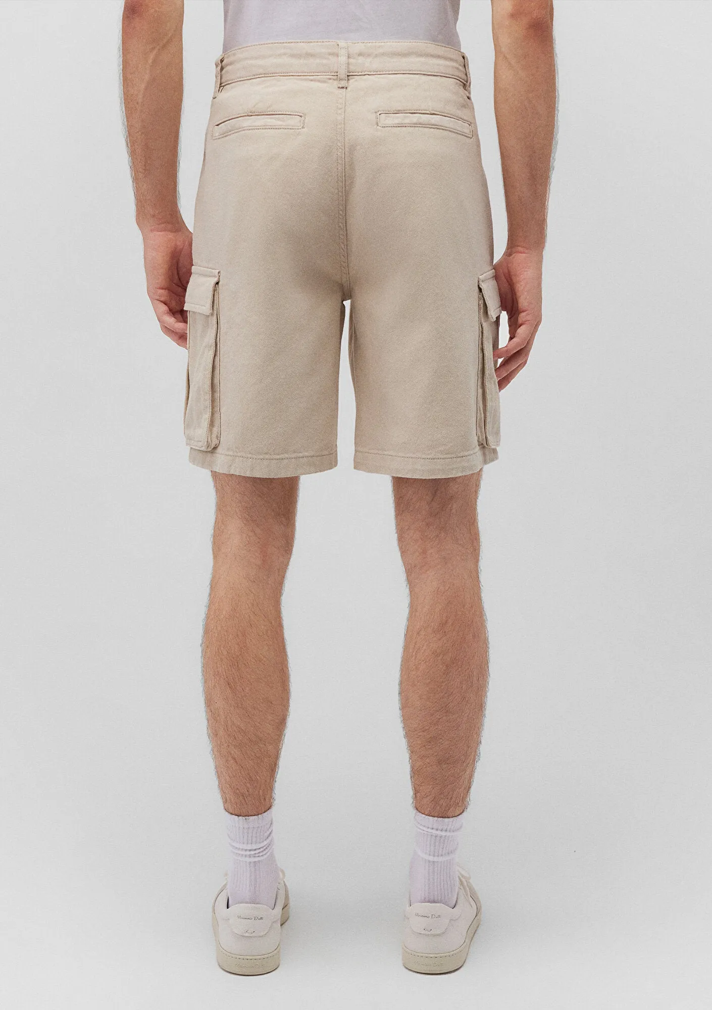 Beige Cargo Shorts