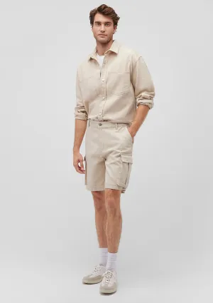 Beige Cargo Shorts
