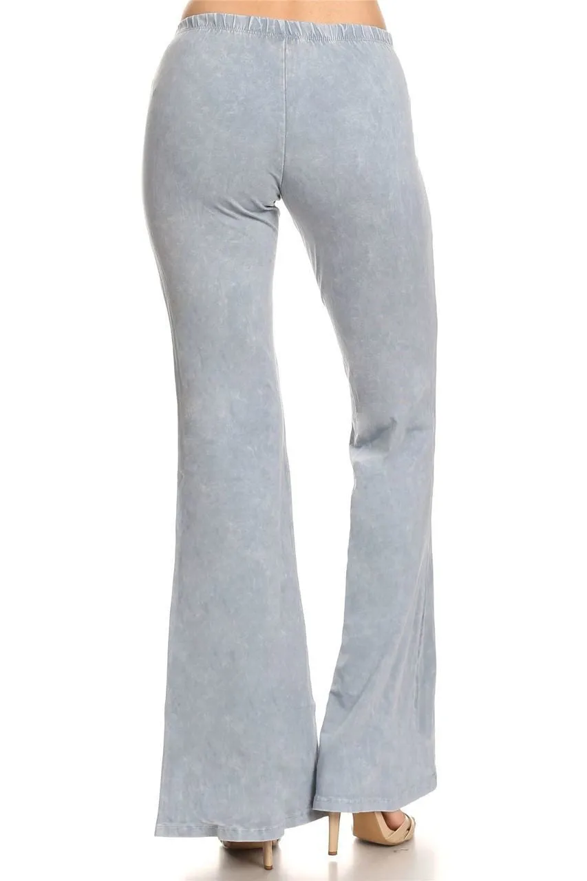 Bell Bottoms Yoga Pants Denim Colored Fog Blue