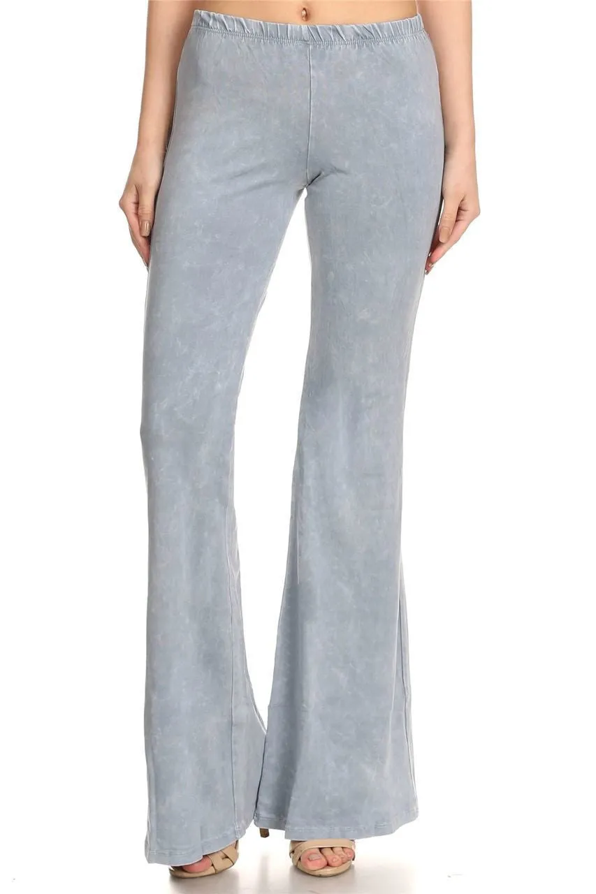 Bell Bottoms Yoga Pants Denim Colored Fog Blue