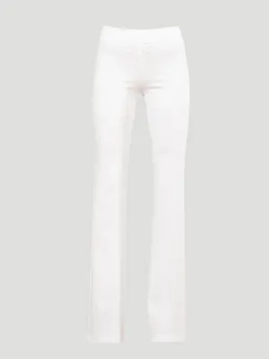 Bellini Flare Leg in White Jacquard