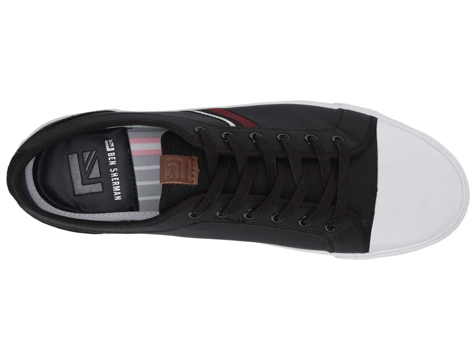 Ben Sherman madison perforated Faux Leather Sneaker