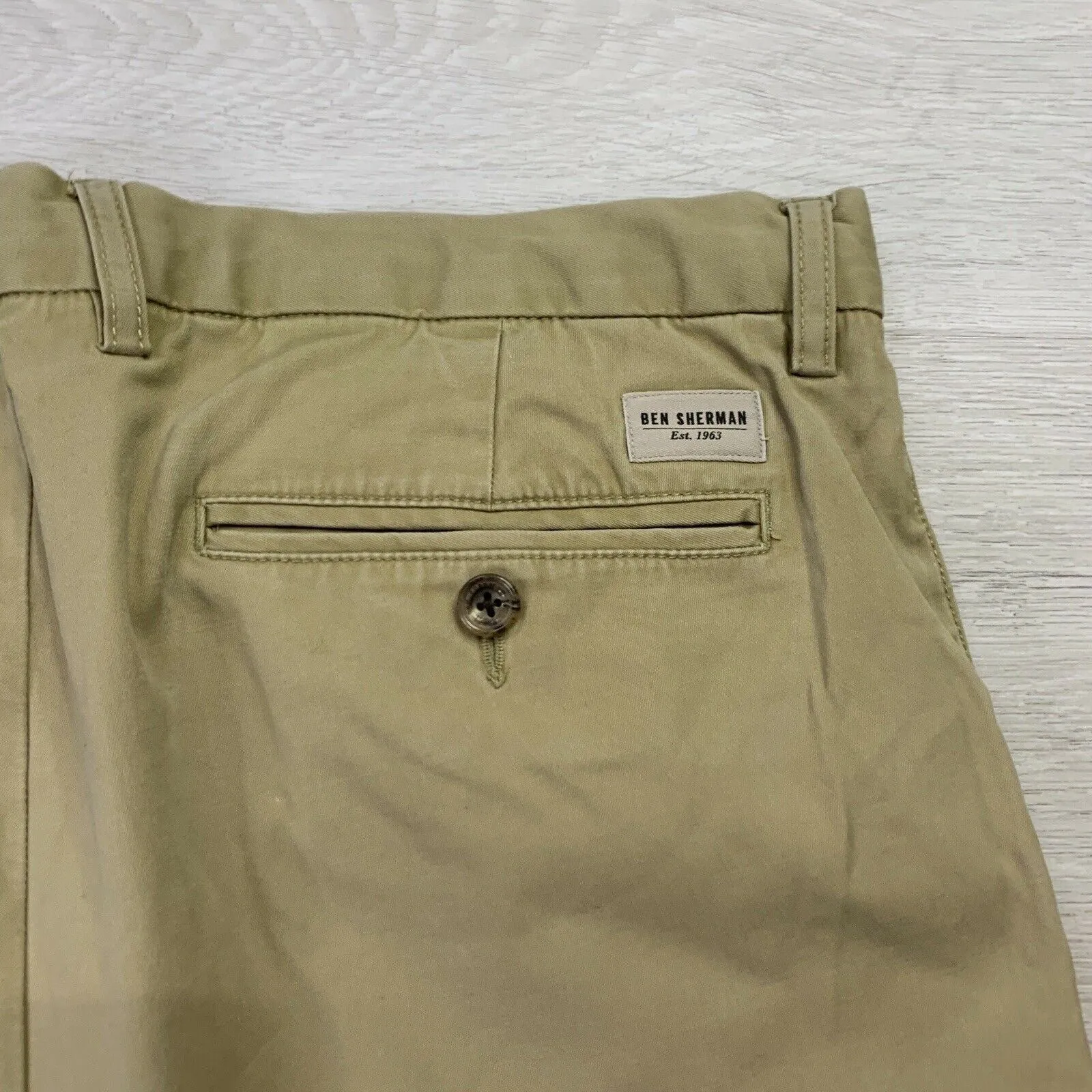 Ben Sherman Mens Beige Chino Size W32 / L32