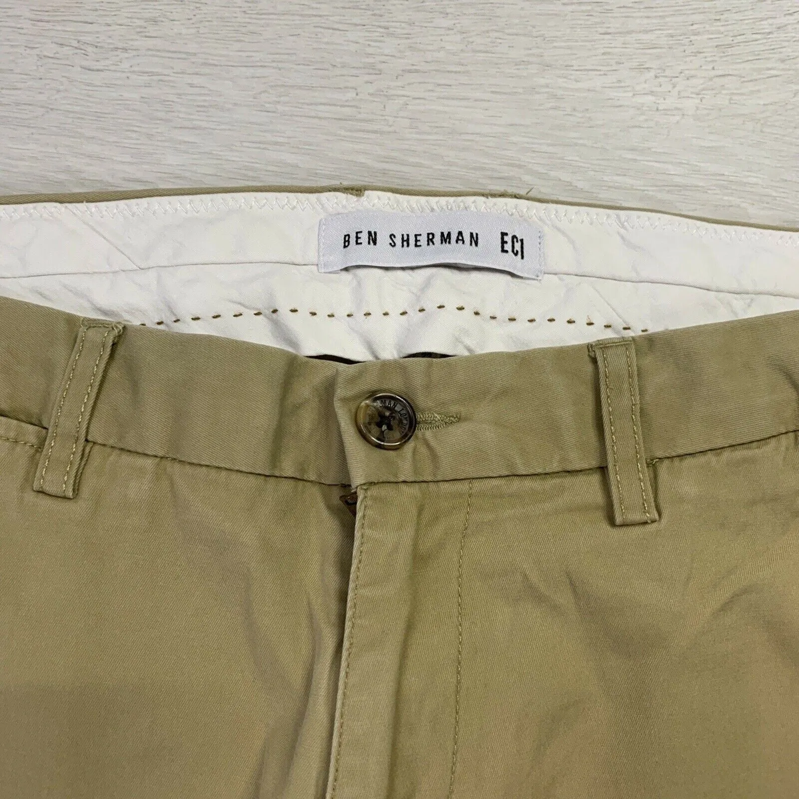 Ben Sherman Mens Beige Chino Size W32 / L32