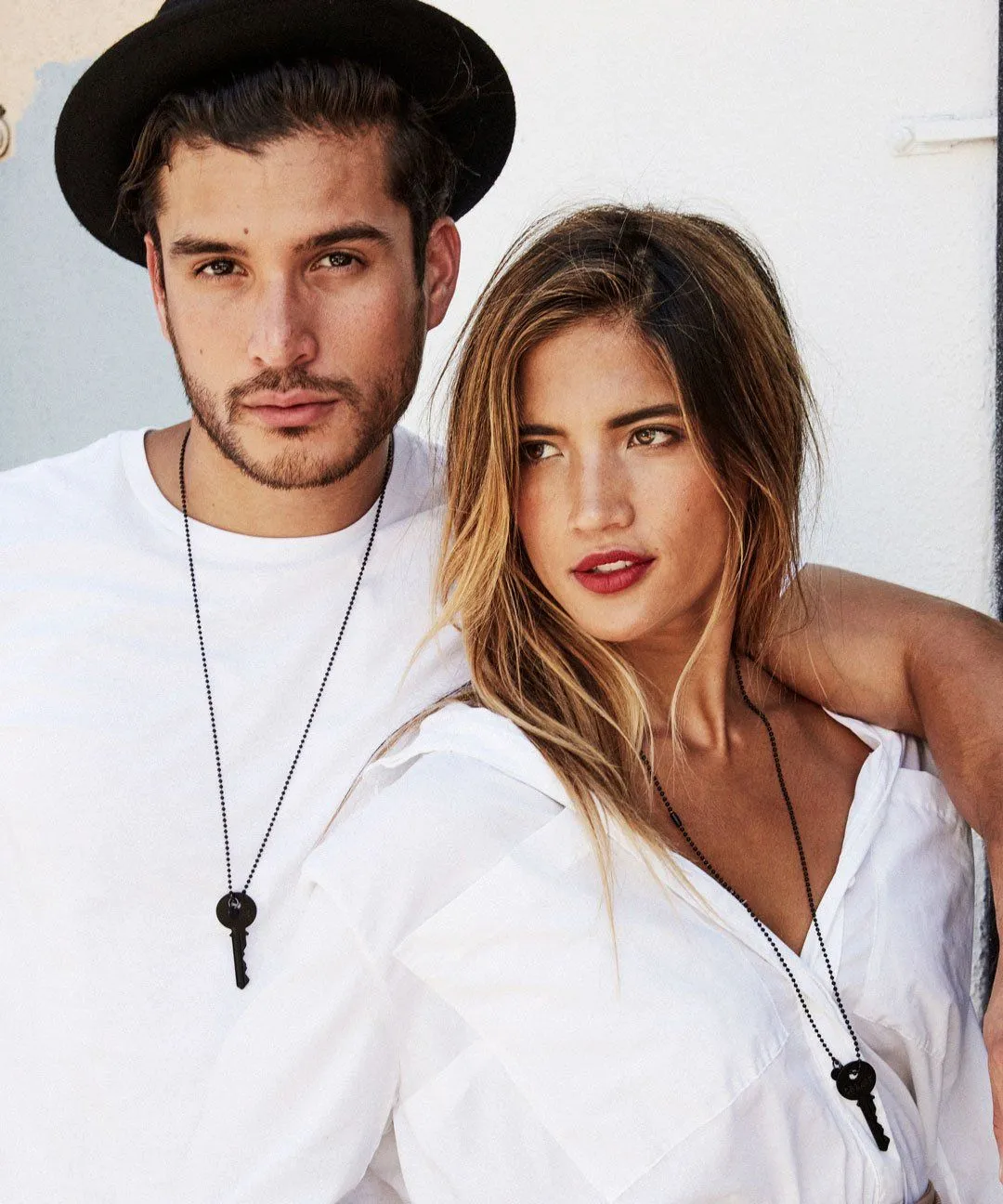Best Friend Matte Black Key Necklace Set