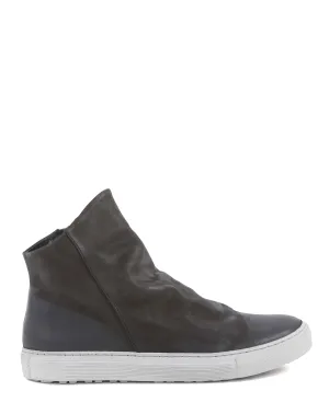 BIEL Grey Leather Sneaker Boots