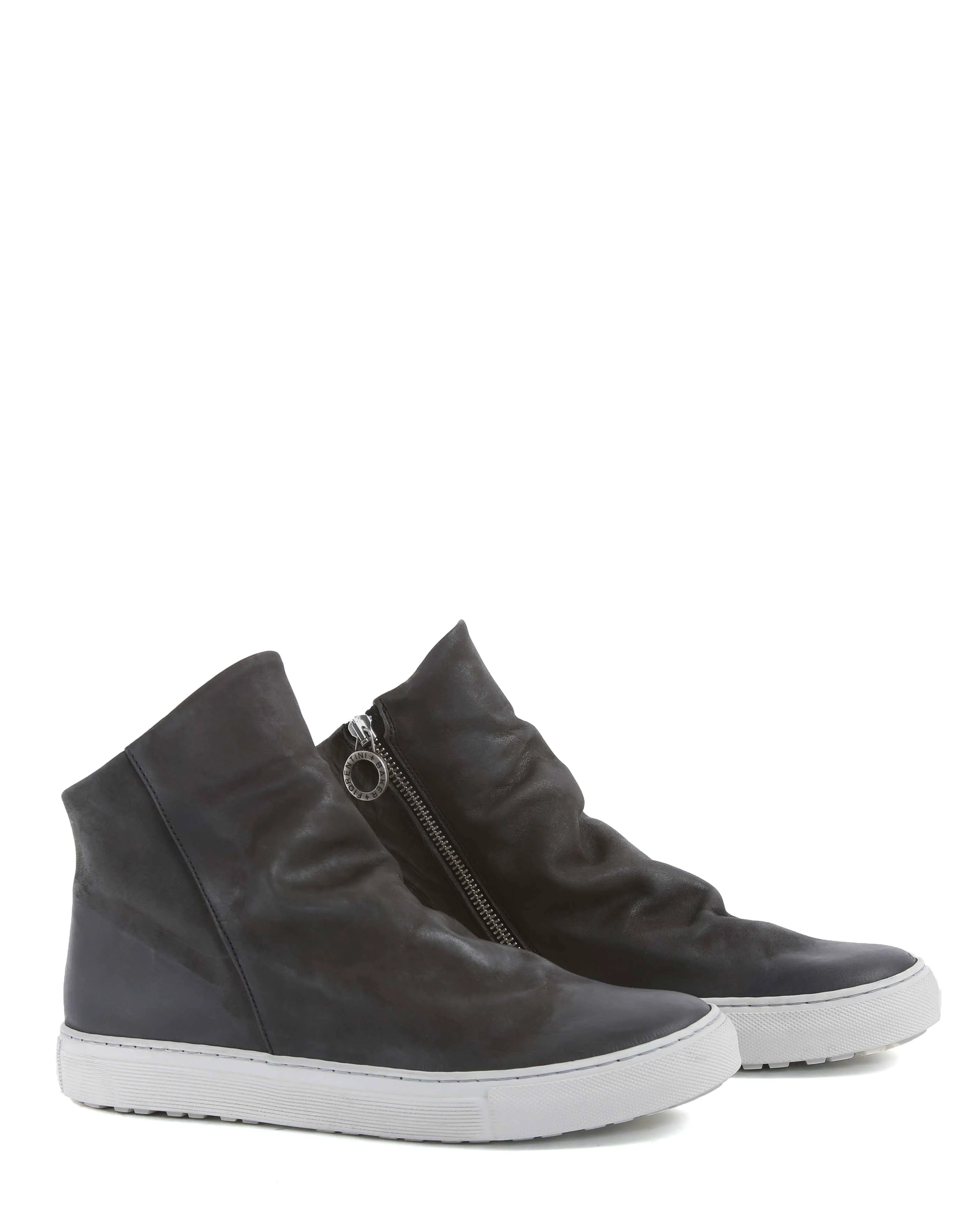 BIEL Grey Leather Sneaker Boots