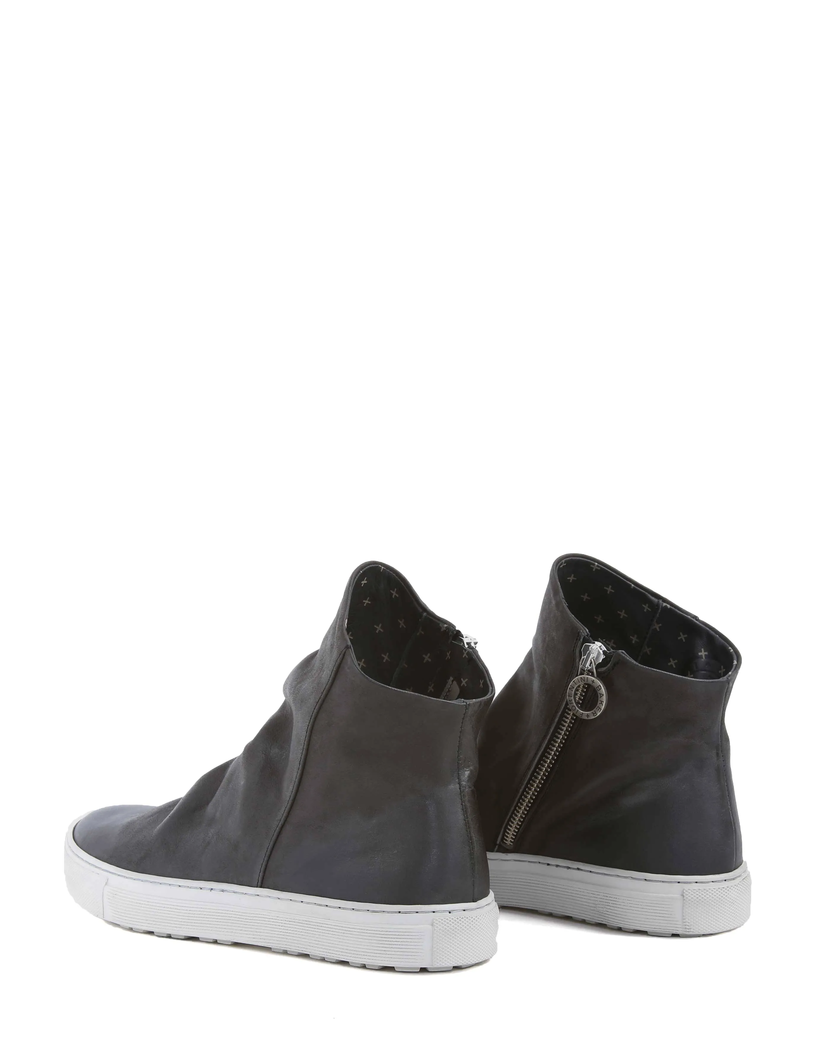 BIEL Grey Leather Sneaker Boots
