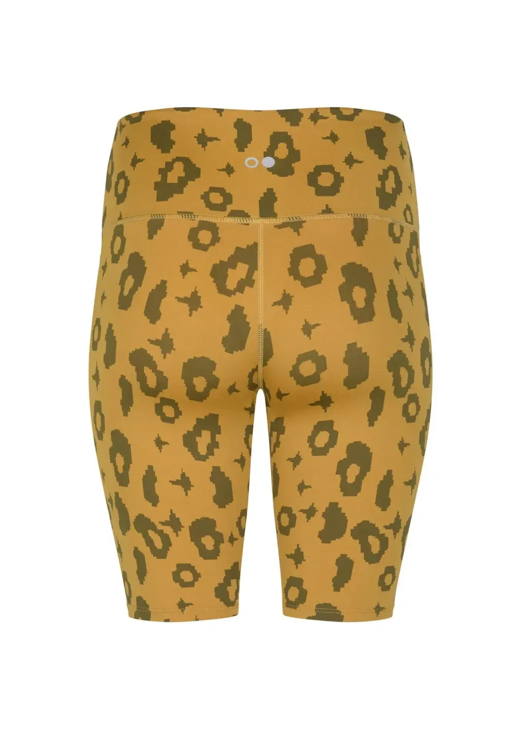 Bike Shorts mit Yellow Leopard Print