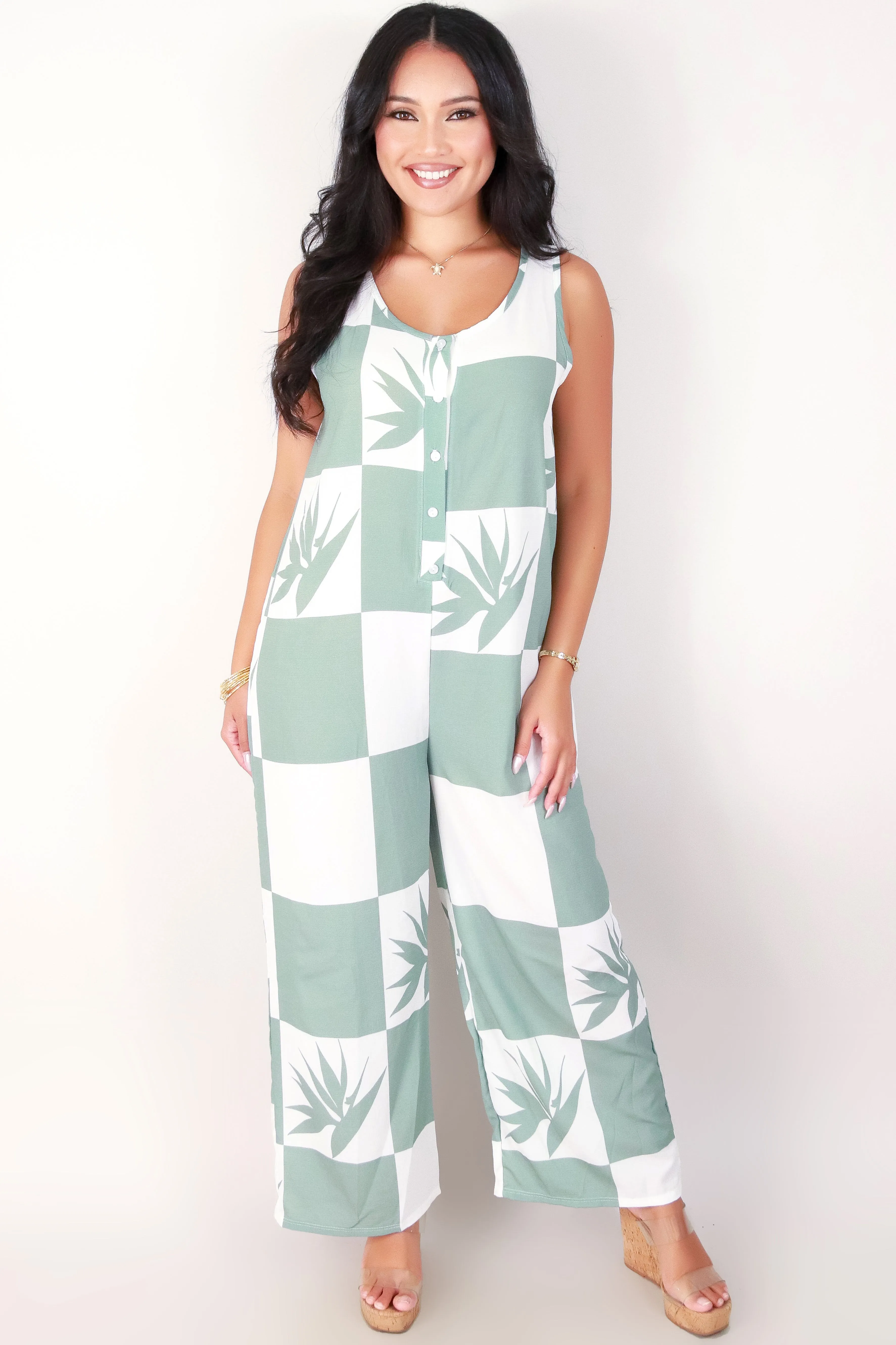 BIRD OF PARADISE NO WAIST JUMPSUIT