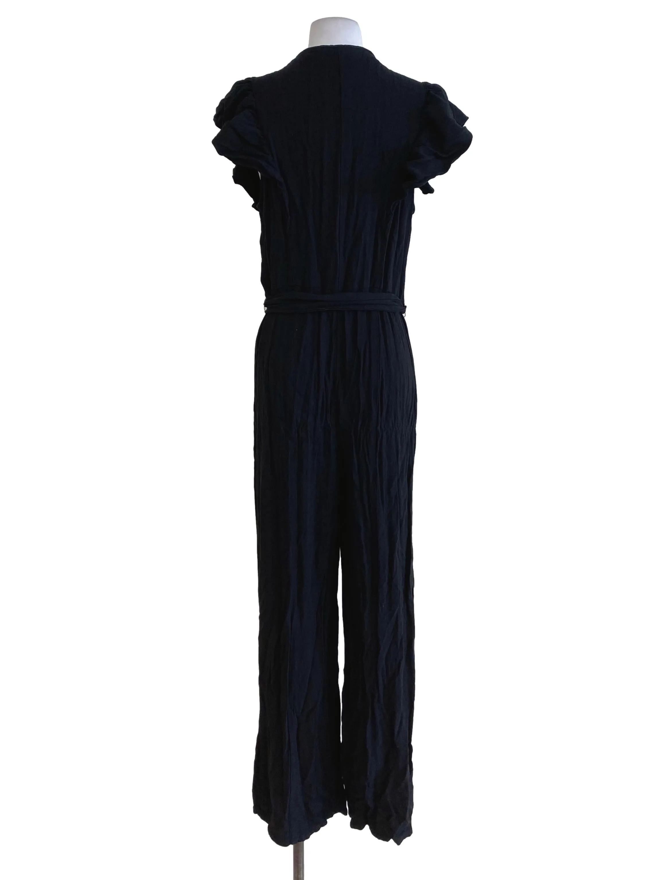 Black Button Down Jumpsuits