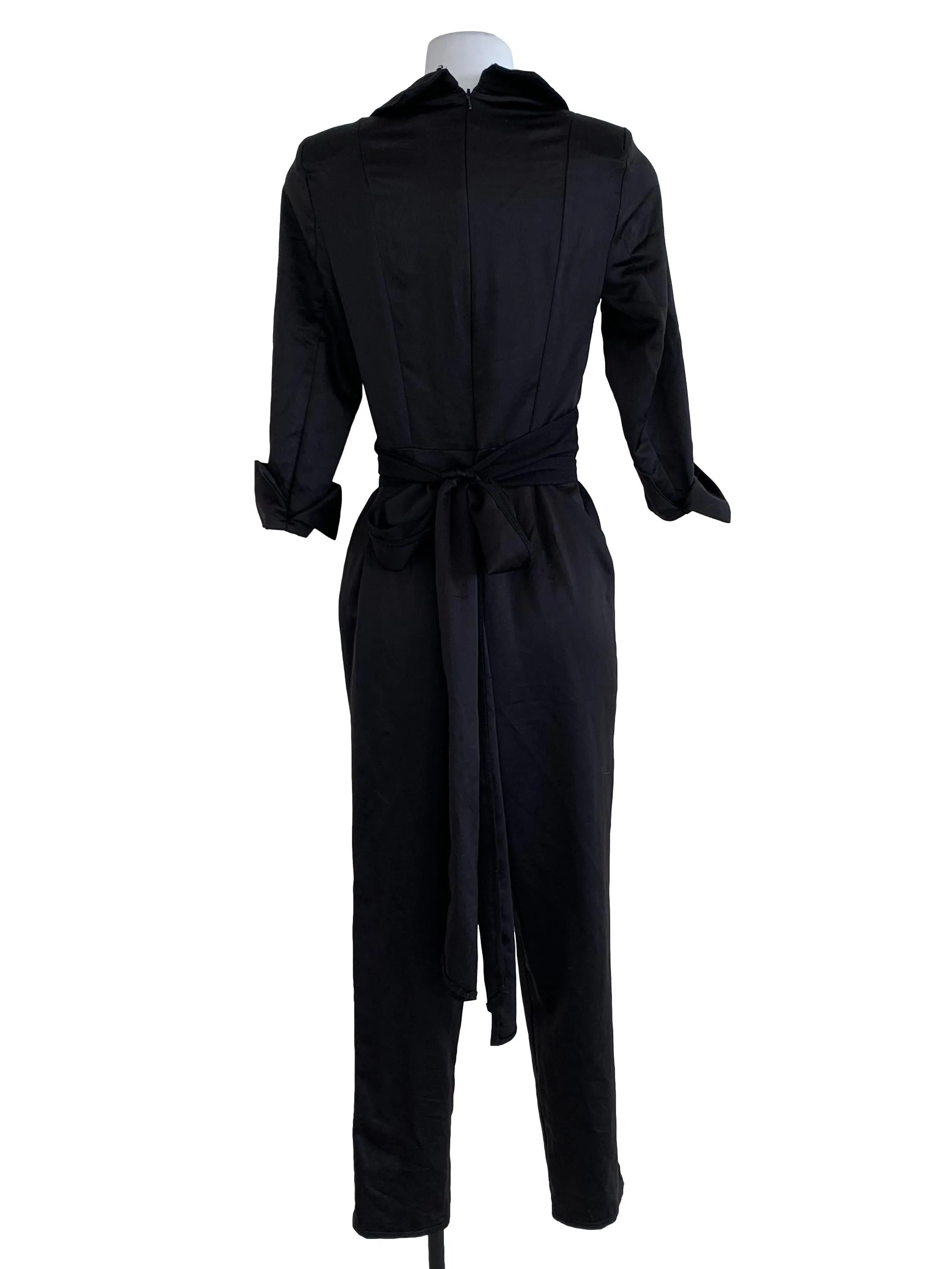 Black Plain Jumpsuit