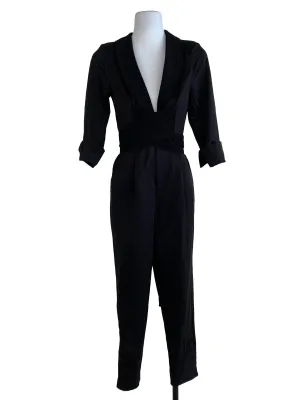 Black Plain Jumpsuit
