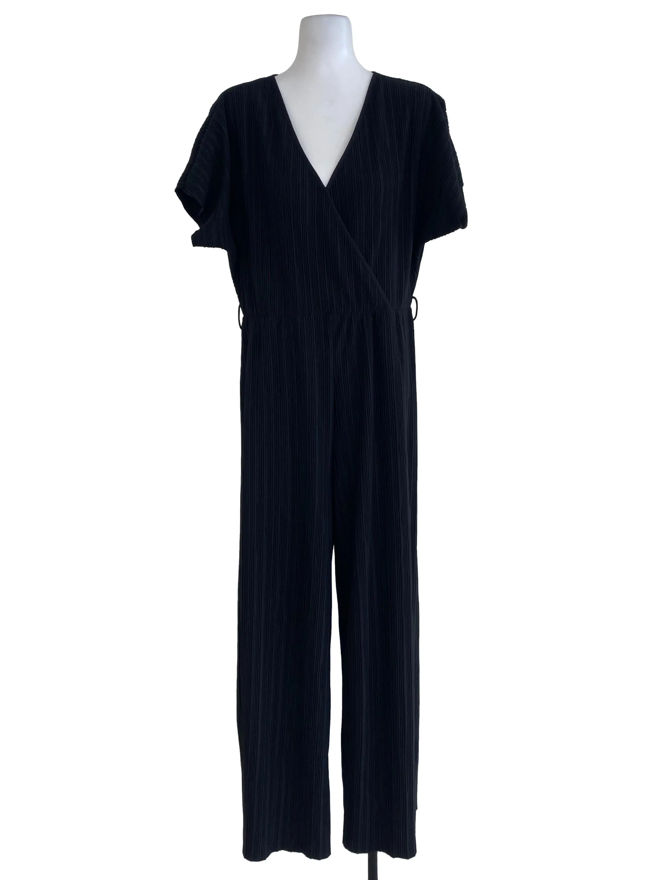Black Pleated Jumpsuits