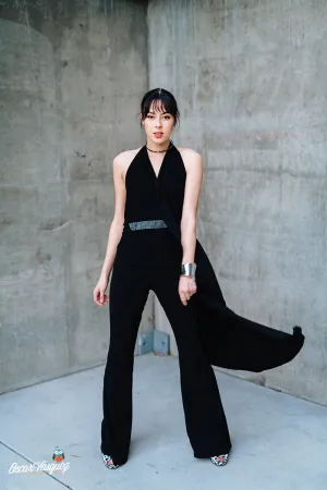 Black Rolldown Flare Pants