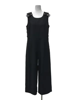 Black Side Button Jumpsuit