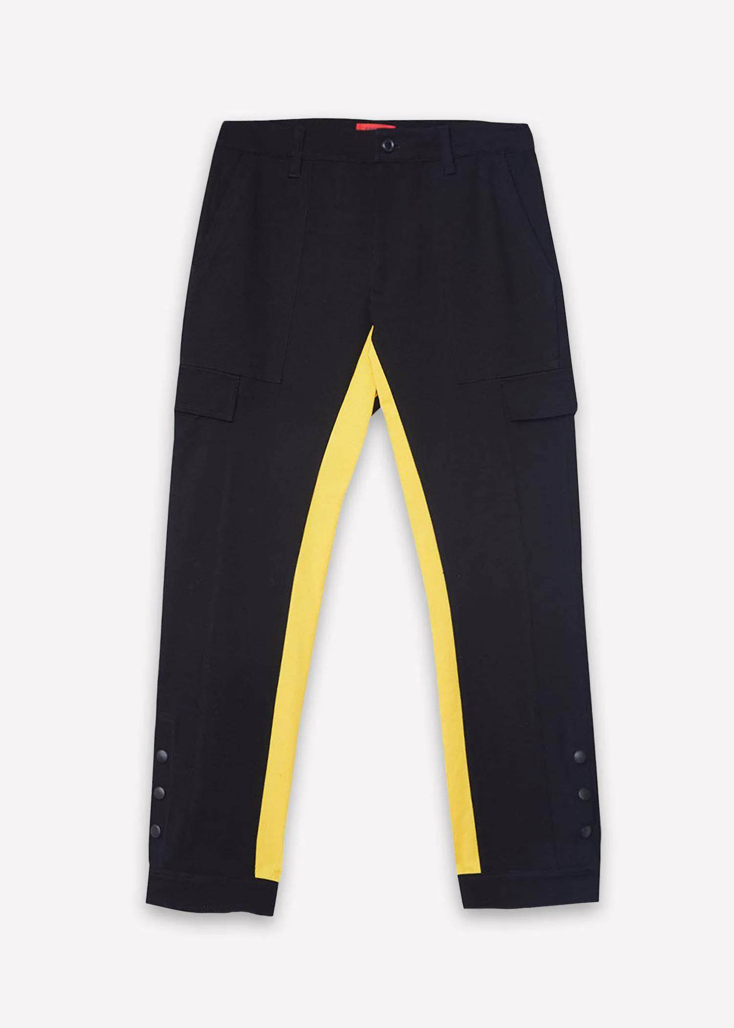 Blank State Men's Snap Cargo Pants in Black/Yellow
