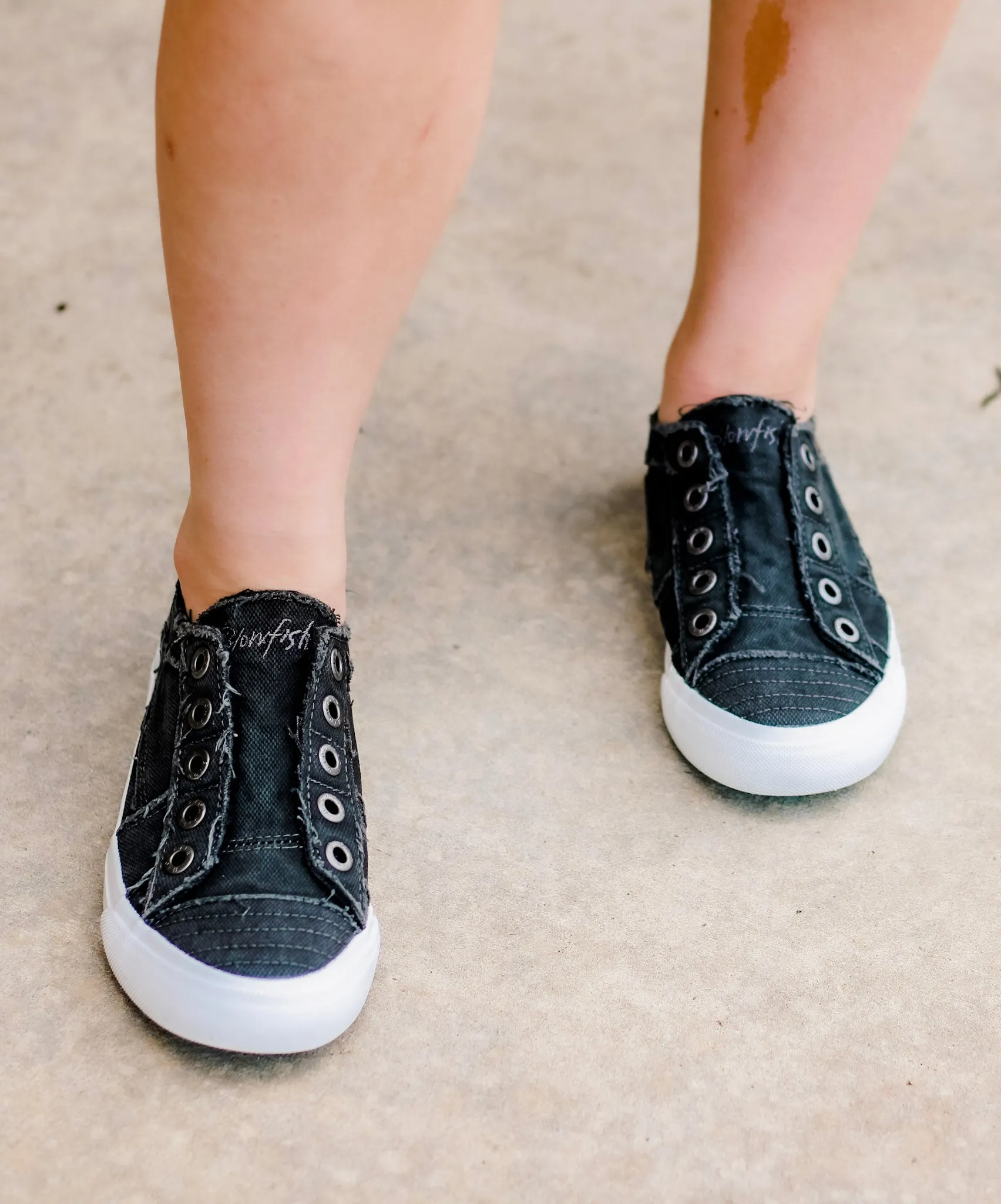 Blowfish Play Black Smoked Canvas Sneaker