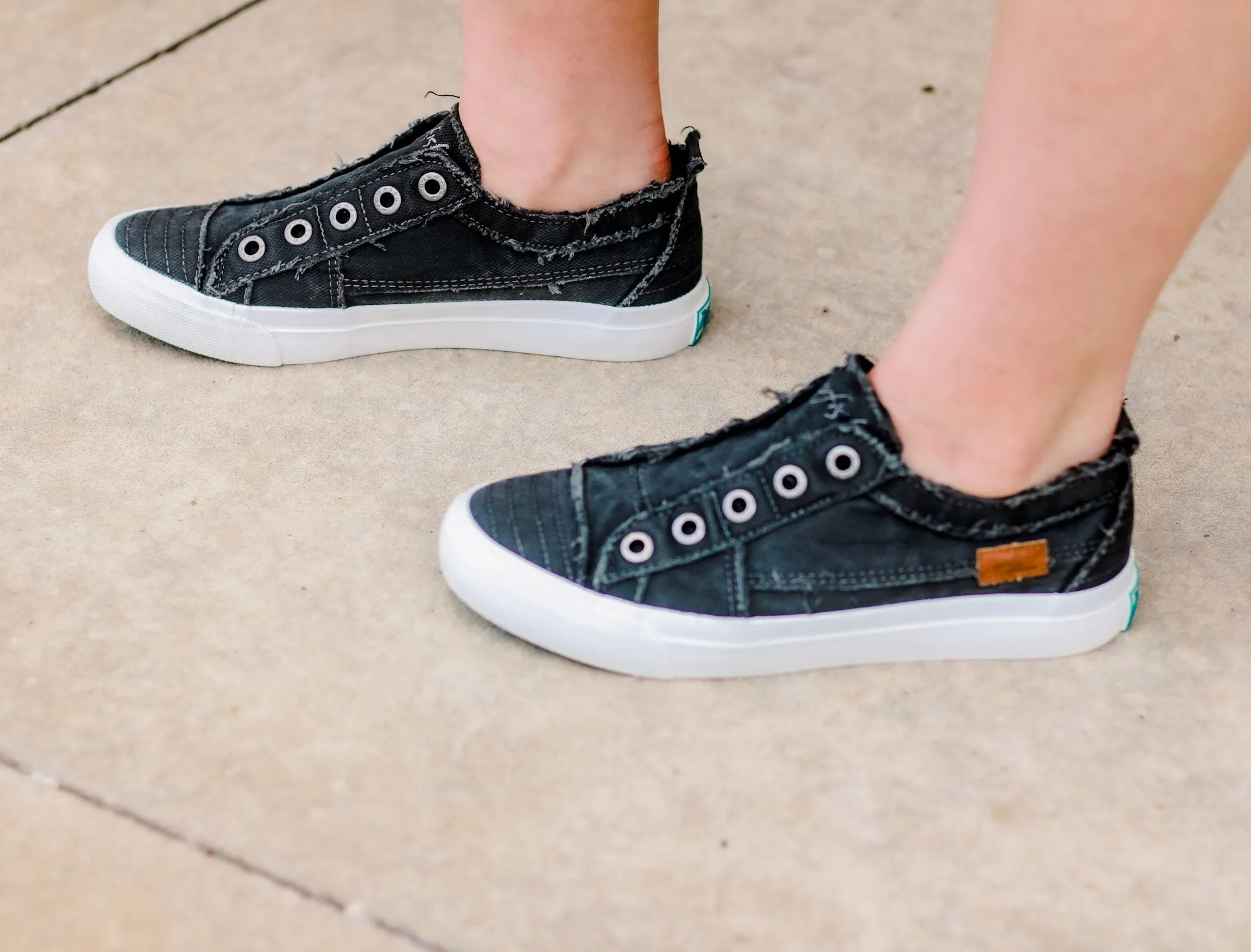 Blowfish Play Black Smoked Canvas Sneaker