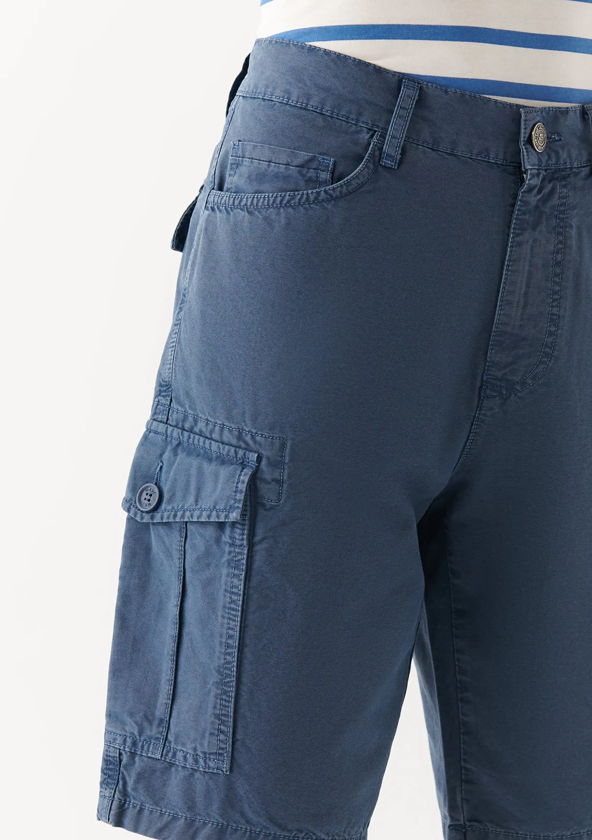 Blue Cargo Shorts