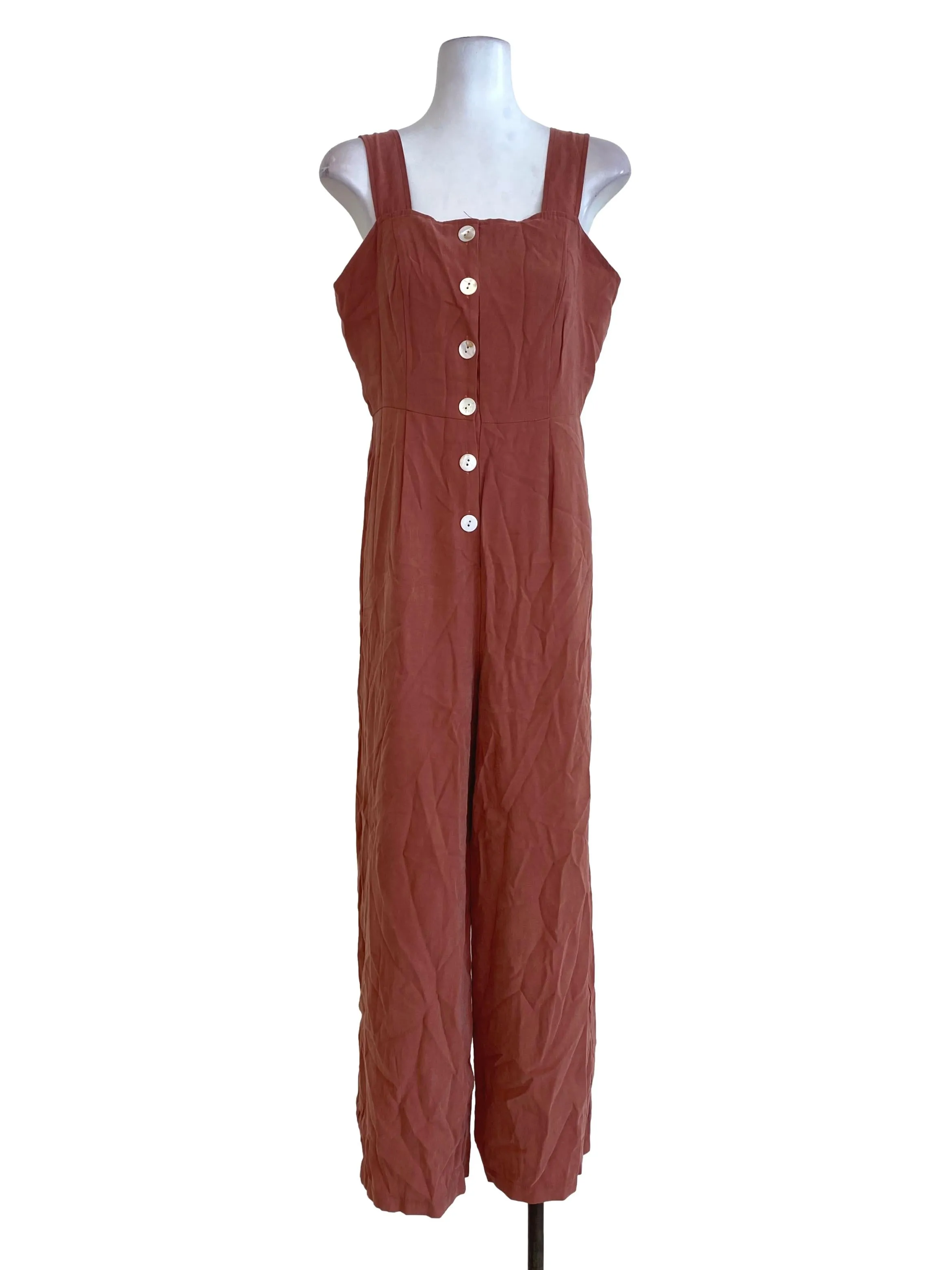 Blush Button Down Jumpsuits TEM