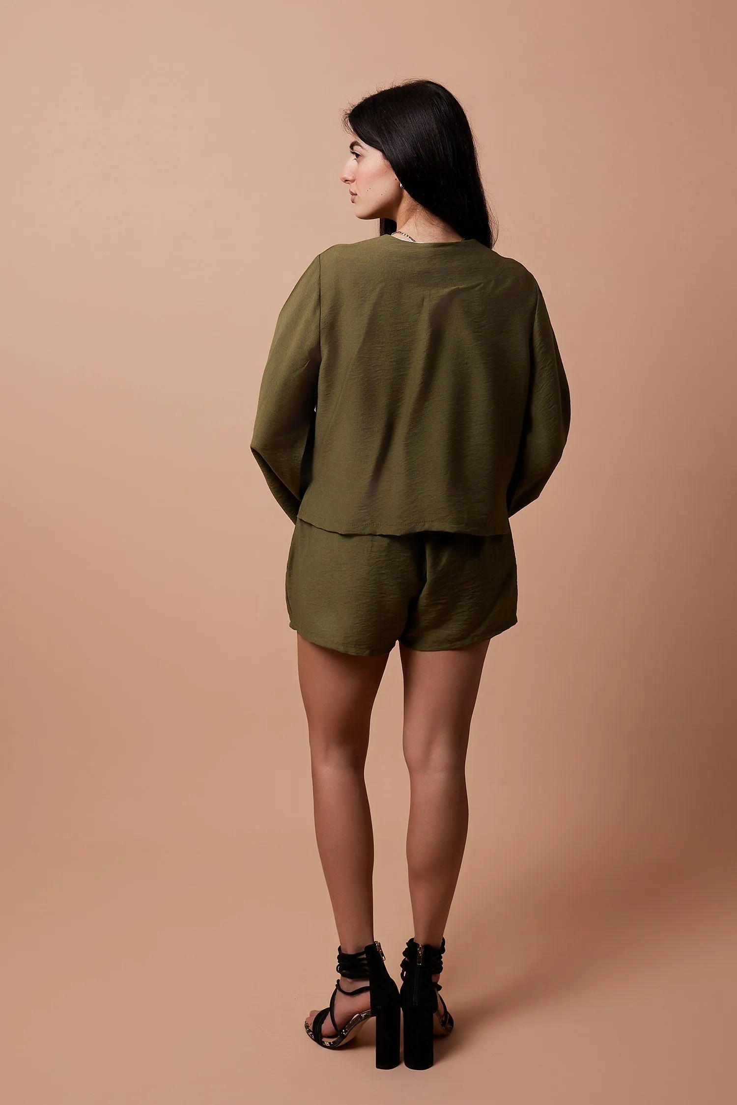 Boho Shorts Set - Olive