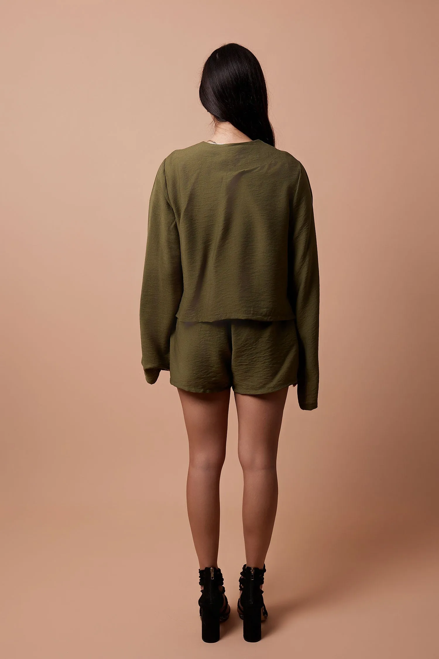 Boho Shorts Set - Olive