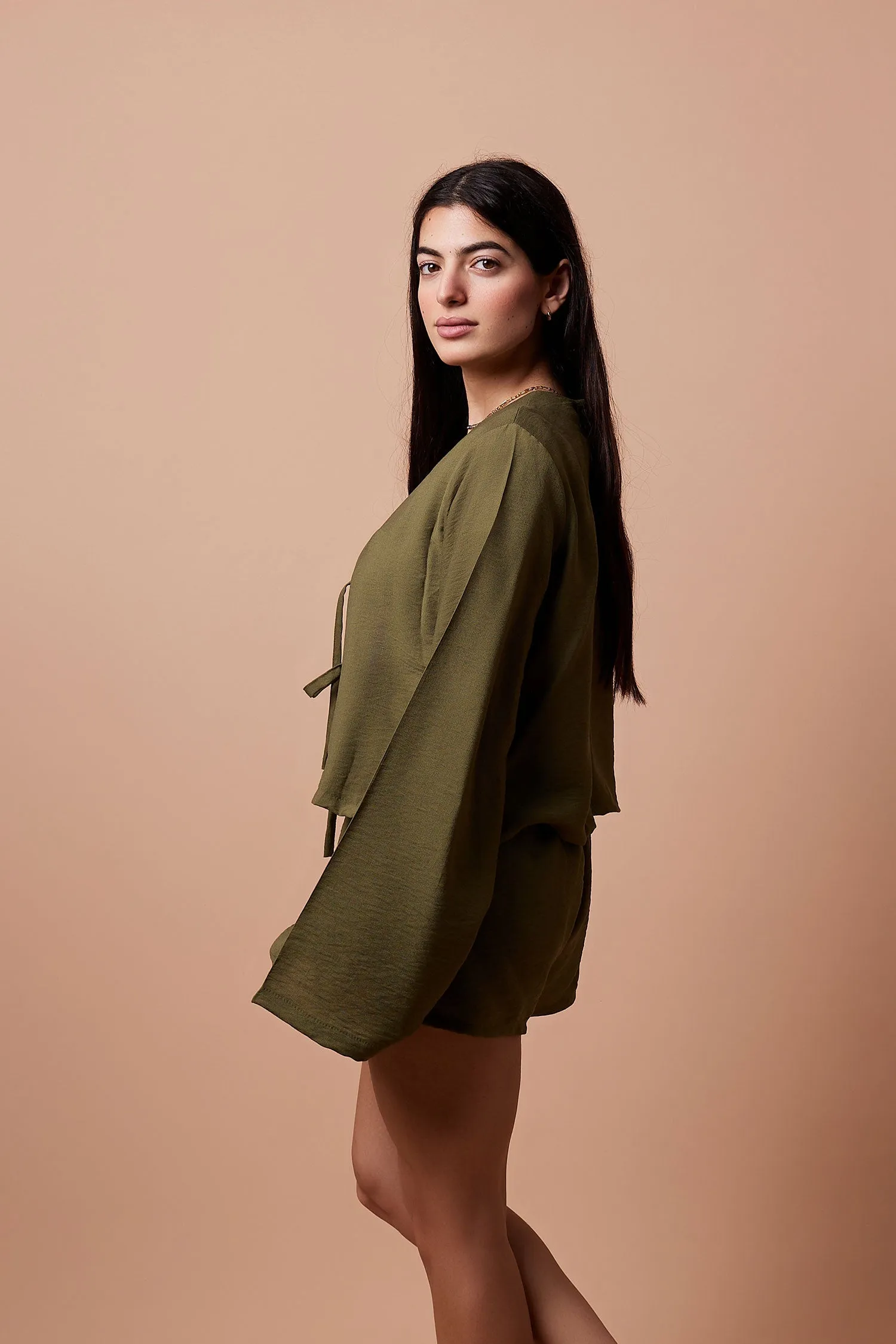 Boho Shorts Set - Olive