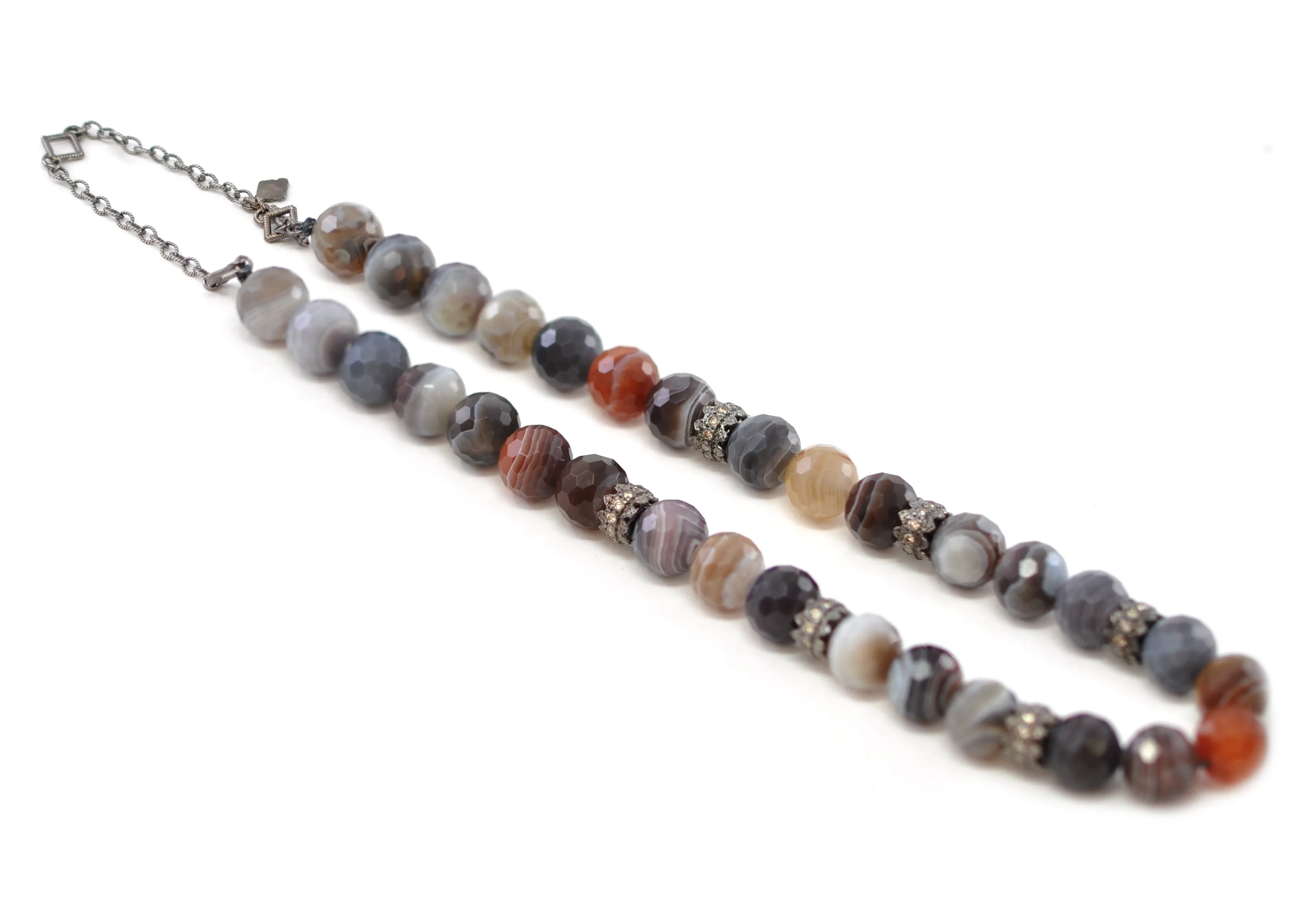 Botswana Agate Beaded Necklace