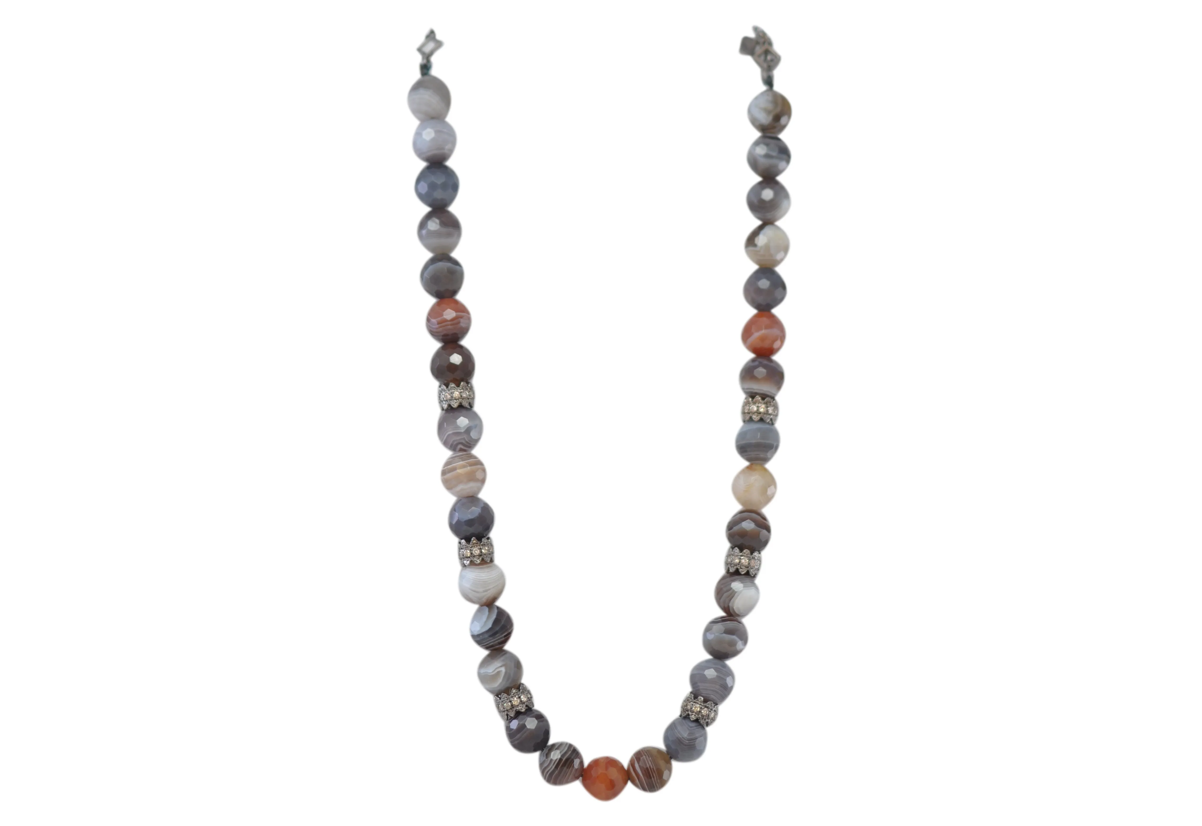 Botswana Agate Beaded Necklace