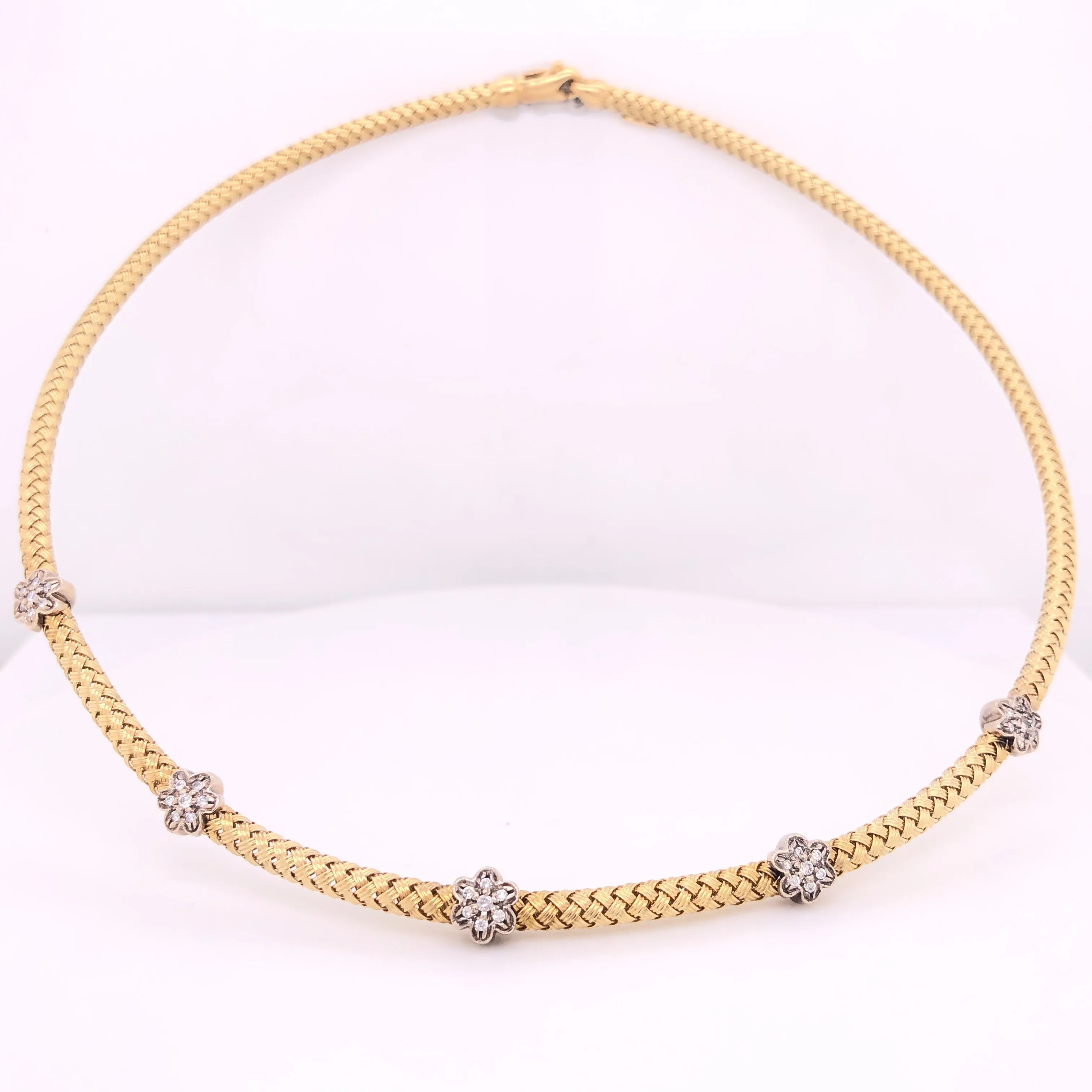 Braided Diamond Choker - 22966