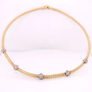 Braided Diamond Choker - 22966