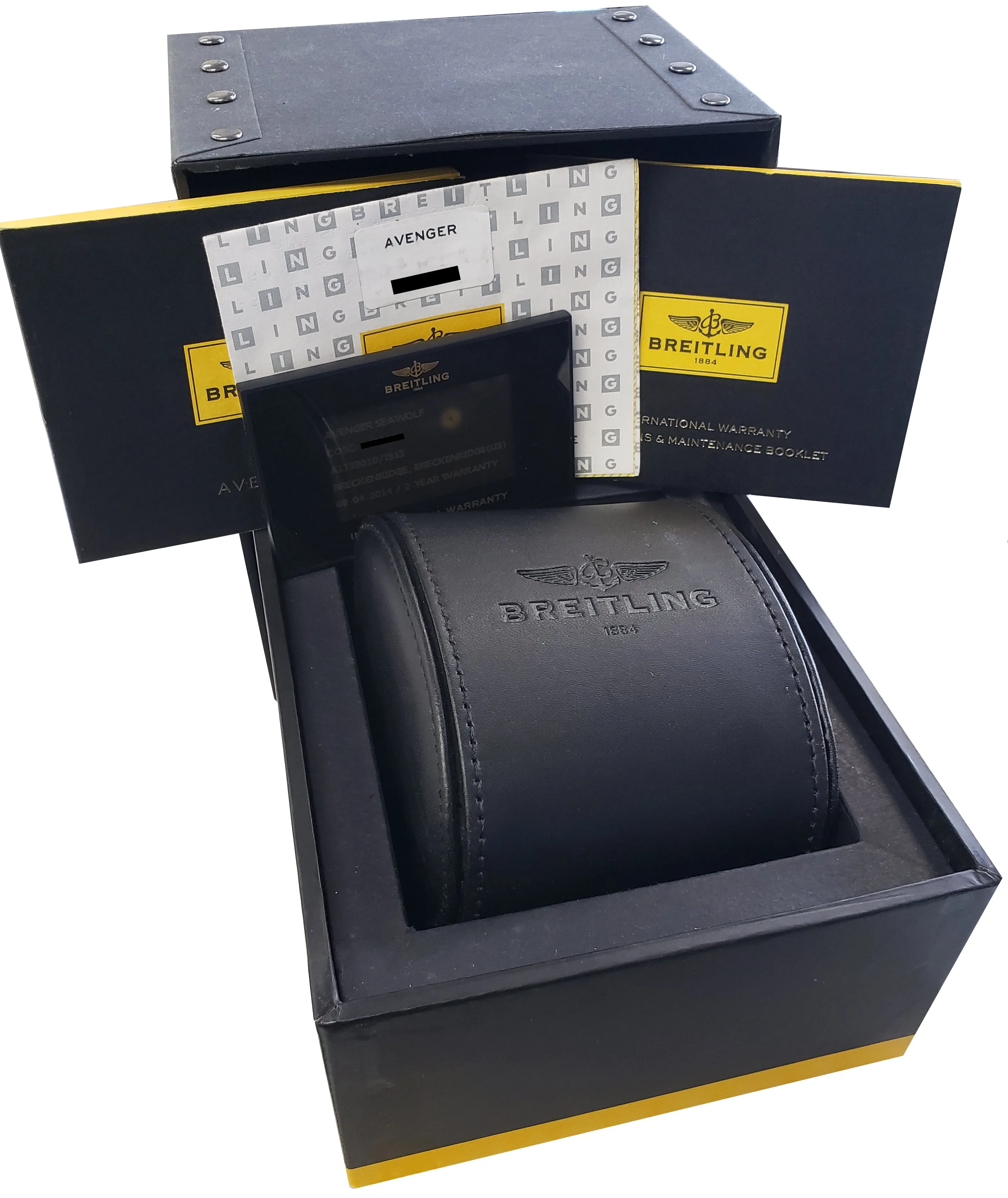 Breitling Avenger Seawolf Yellow 45mm Automatic Stainless Date Watch A17330