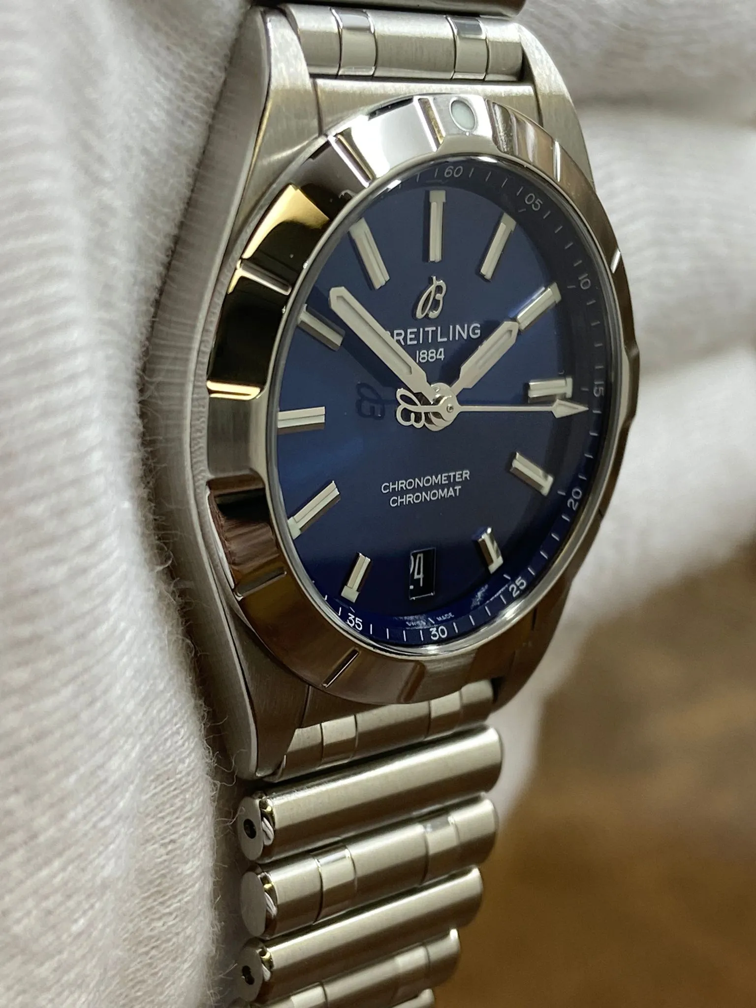 Breitling Chronomat 32mm A77310101C1A1 Blue Dial SuperQuartz Women's Watch