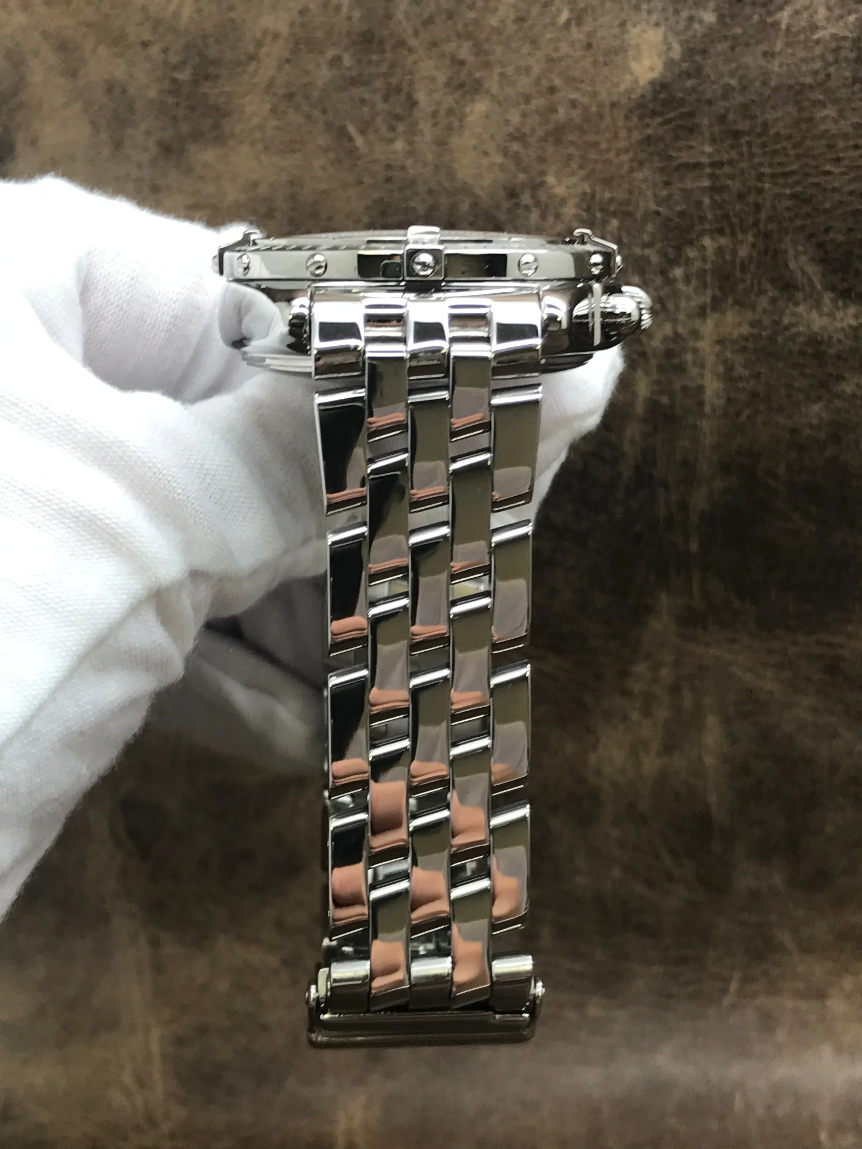 Breitling Chronomat 39mm A13352 Mother of Pearl Dial Automatic Men's Watch