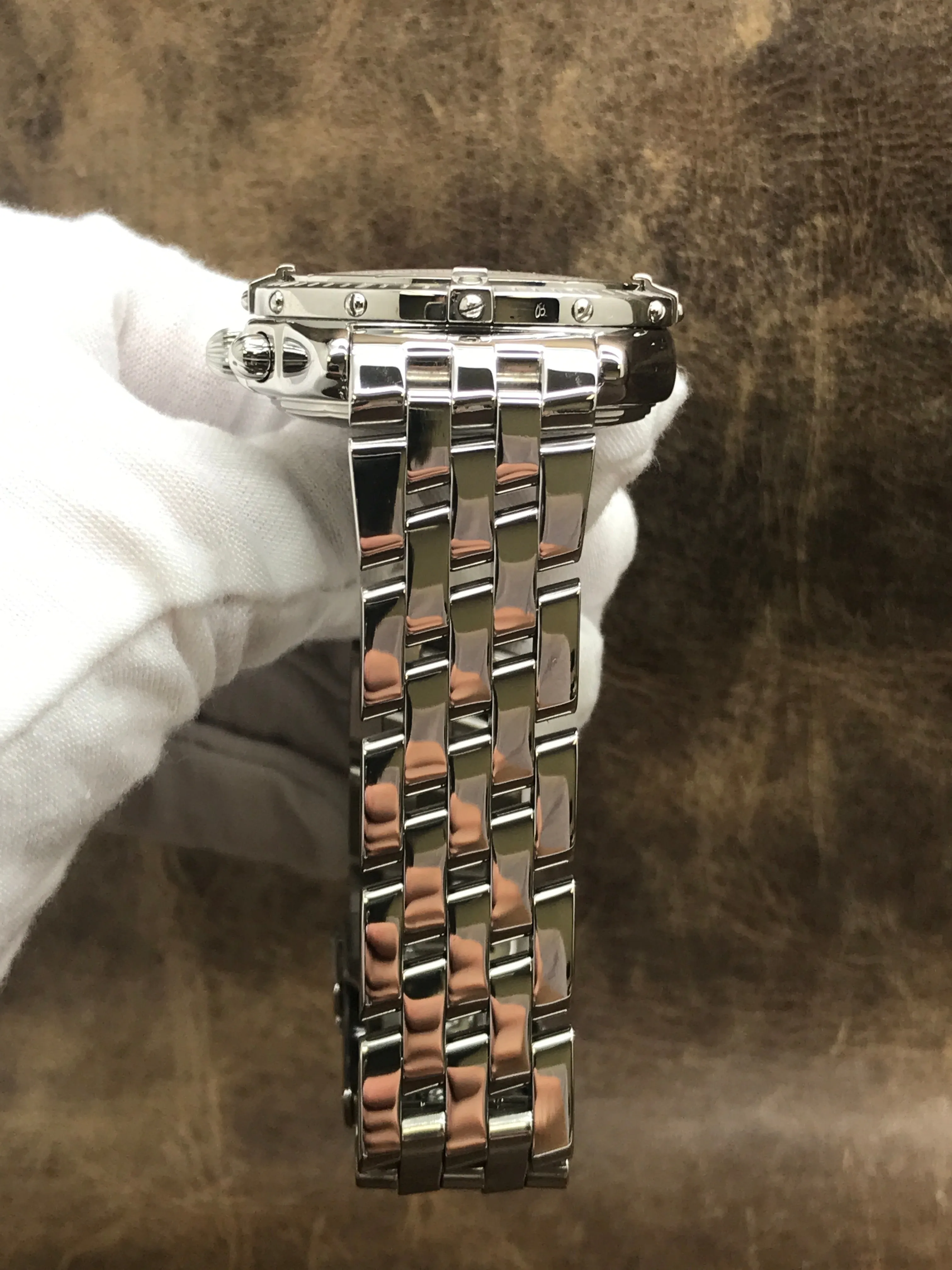 Breitling Chronomat 39mm A13352 Mother of Pearl Dial Automatic Men's Watch