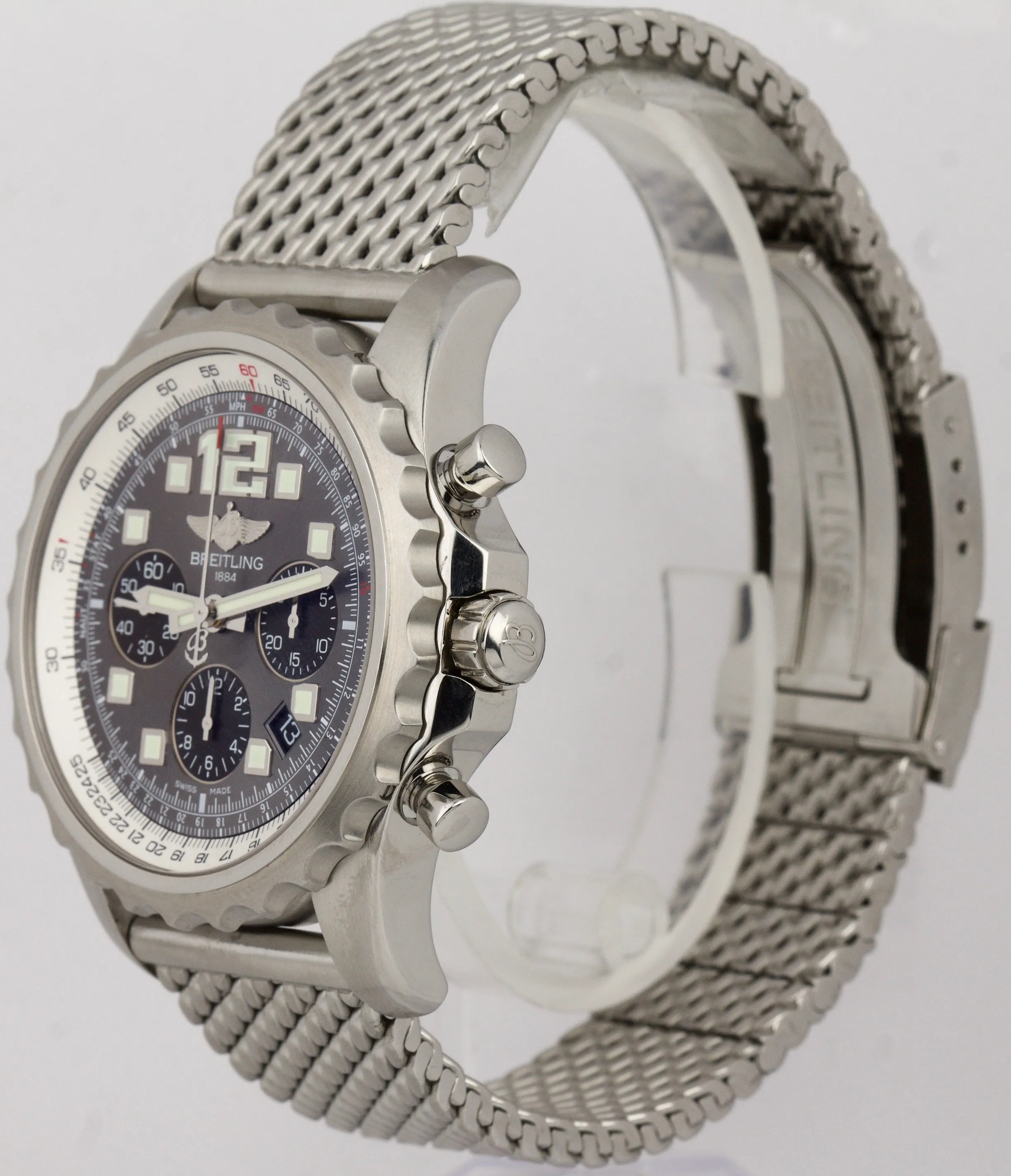 Breitling Chronospace 48mm Chronograph Gray Stainless A23360 Automatic Watch