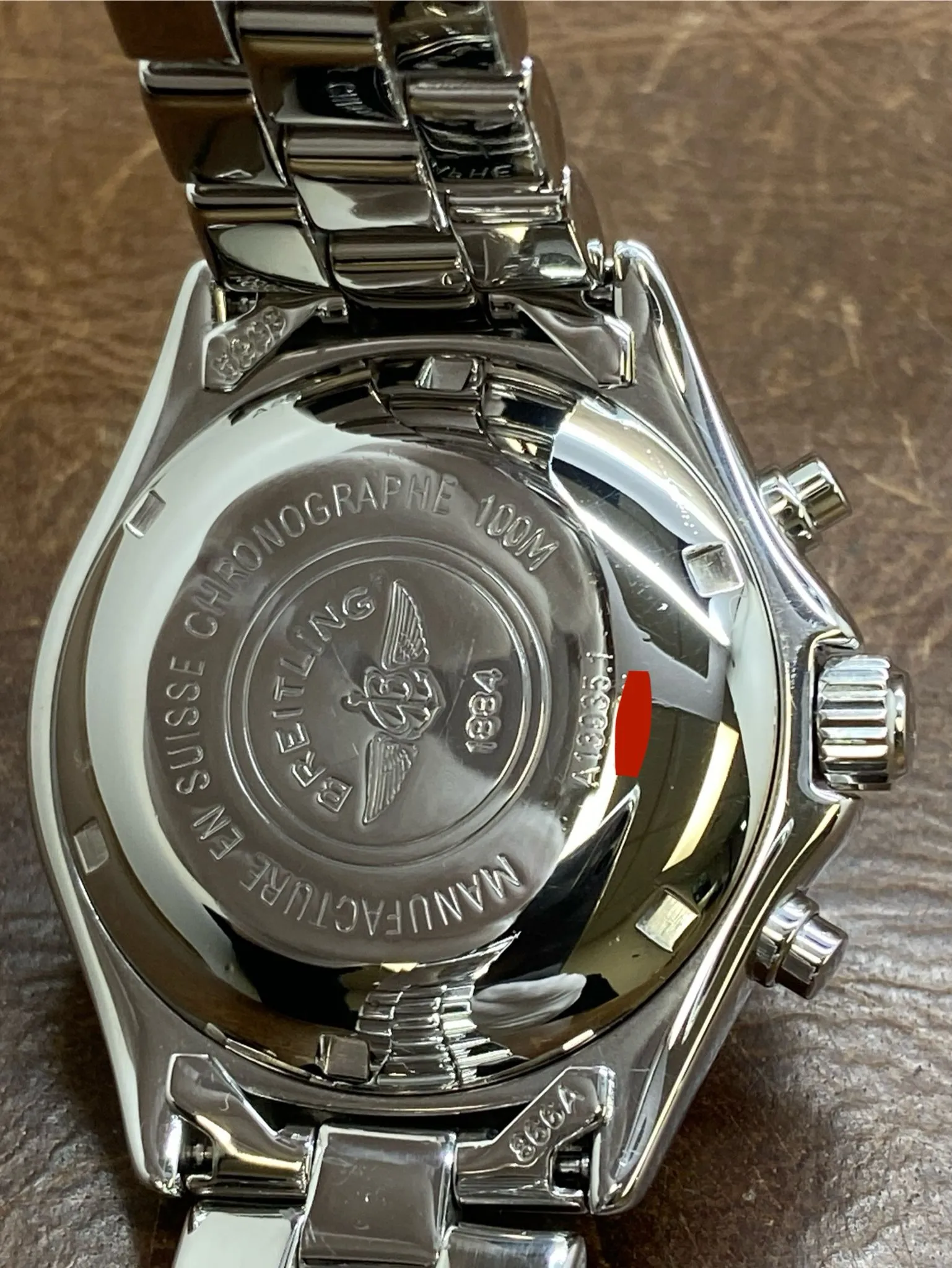 Breitling Colt Chronograph 41mm A13035 Black Panda Dial Automatic Men's Watch